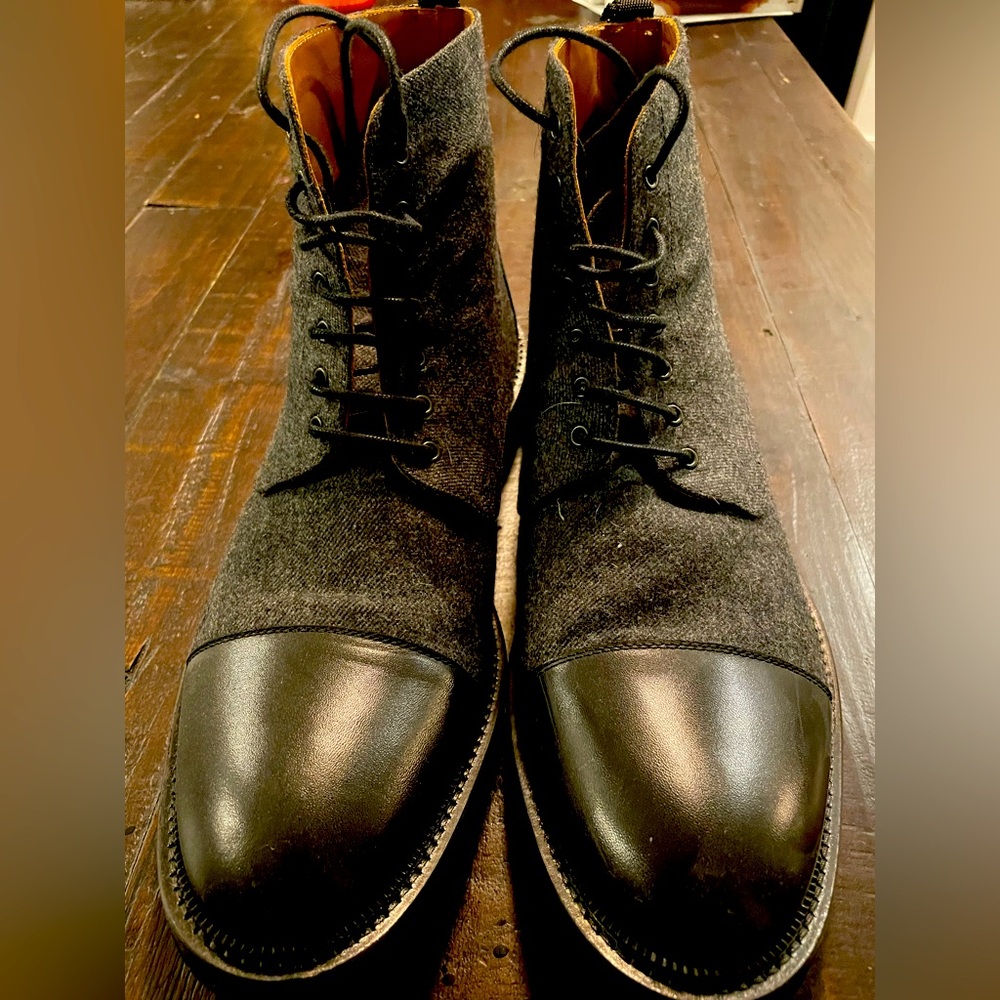 Taft Black leather / Fabric Jackboot